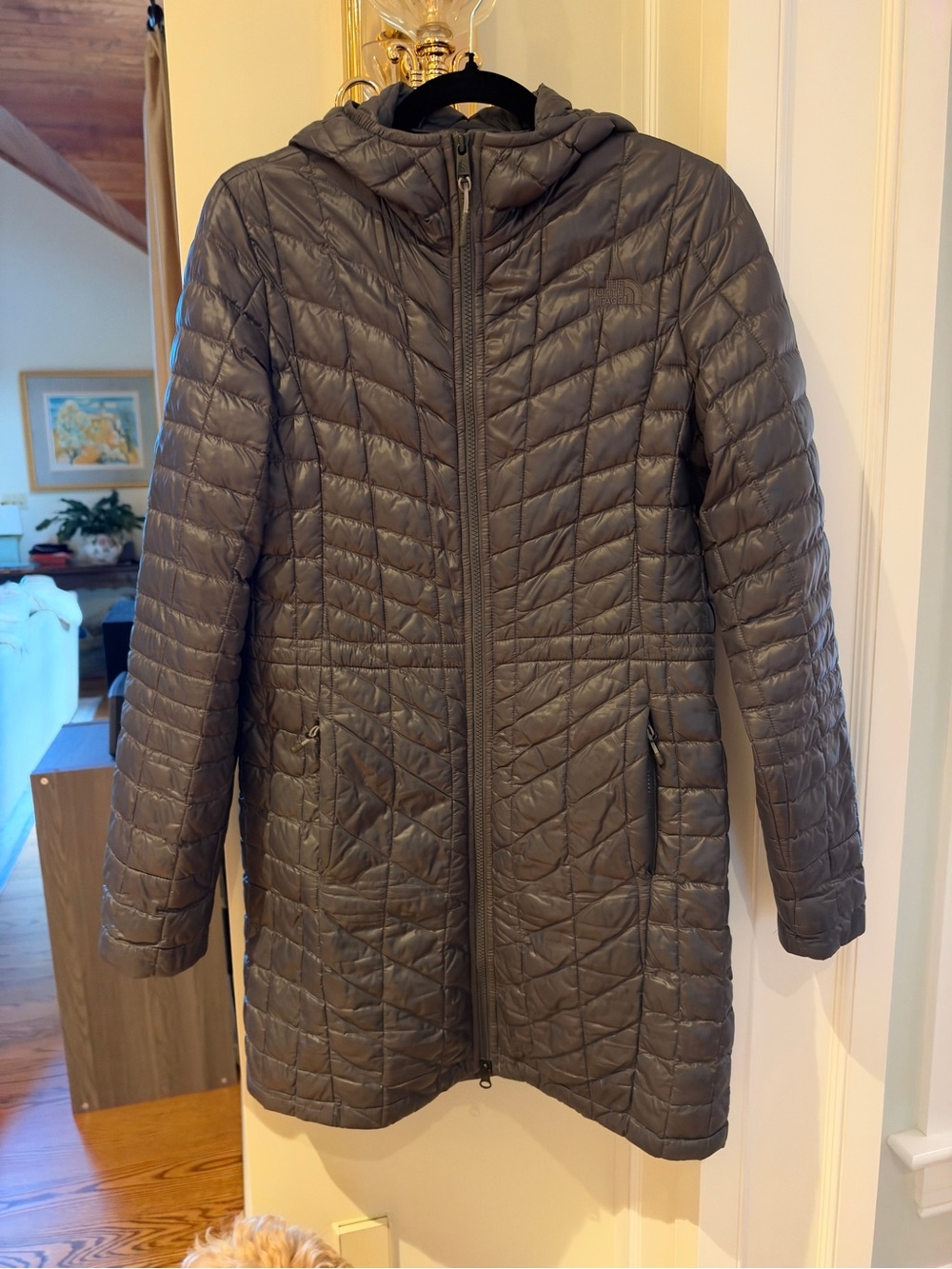 The North Face Women's Quilted Hooded Puffer Coat - Gray